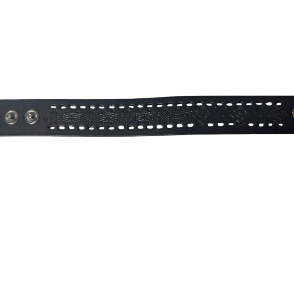 10" Leather Cuff Bracelet with Design